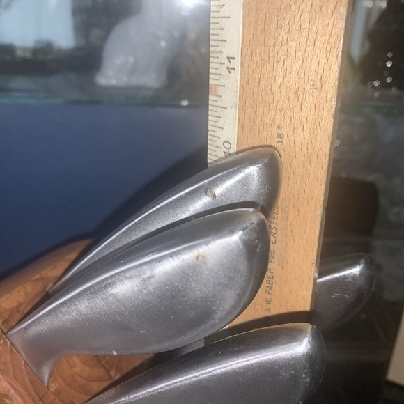 Stainless Steel One Piece Nu-Wave Kichen Knife Set Of 5 With Block - Picture 13 of 15